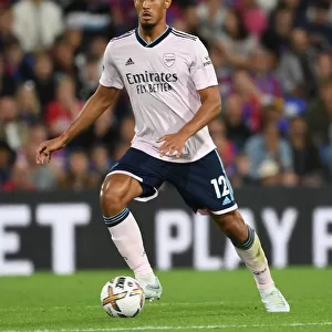 William Saliba in Action: Arsenal vs. Crystal Palace, Premier League 2022-23