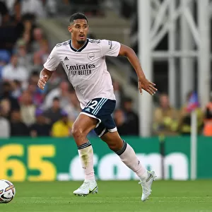 William Saliba in Action: Crystal Palace vs. Arsenal, Premier League 2022-23