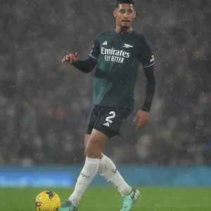 William Saliba in Action: Fulham vs. Arsenal, Premier League 2023-24 William Saliba in Action: Fulham vs. Arsenal, Premier League 2023-24