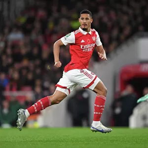 William Saliba Shines: Arsenal's Dominant Victory Over Brighton in Carabao Cup