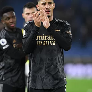 William Saliba's Debut Applause: Arsenal Secure Victory Over Brighton & Hove Albion (2022-23)