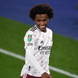 Willian in Action: Leicester City vs. Arsenal - Carabao Cup 2020-21