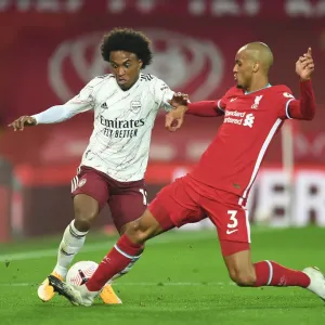 Willian vs Fabinho Print - Anfield Tackle Willian vs Fabinho Print - Anfield Tackle