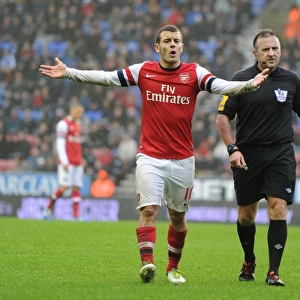 Wilshere and Referee Clash: Wigan Athletic vs. Arsenal, Premier League 2012-13