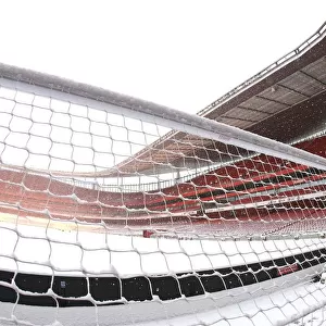 Winter's Embrace at Emirates: Arsenal's Stadium Transformed in Snow