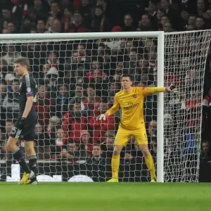Wojciech Szczesny (Arsenal). Arsenal 1: 3 Bayern Munich. UEFA Champions League. Round of 16, 1st Leg