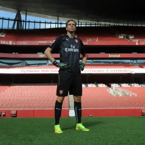 Wojciech Szczesny (Arsenal). Arsenal 1st Team Photocall. Emirates Stadium, 7 / 8 / 14