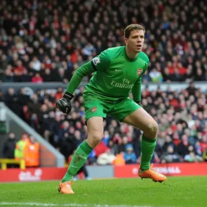Wojciech Szczesny: Arsenal Goalkeeper in Action Against Liverpool (2013-14) Wojciech Szczesny: Arsenal Goalkeeper in Action Against Liverpool (2013-14)