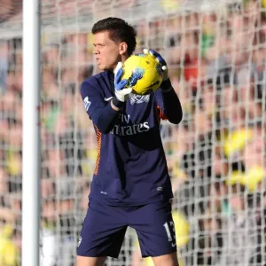 Wojciech Szczesny (Arsenal). Norwich City v Arsenal. Barclays Premier League