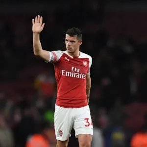 Arsenal FC Print - Xhaka Goal vs Leicester City 2018-19 Arsenal FC Print - Xhaka Goal vs Leicester City 2018-19