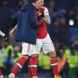 Xhaka and Ozil: Post-Match Moment at Stamford Bridge - Chelsea vs Arsenal, Premier League 2019-2020