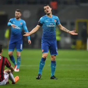 Xhaka vs. Suso: Intense Rivalry in Arsenal's Europa League Clash with AC Milan Xhaka vs. Suso: Intense Rivalry in Arsenal's Europa League Clash with AC Milan