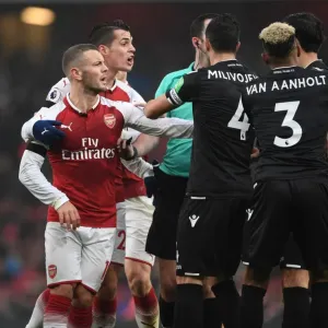 Xhaka and Wilshere vs. Van Aanholt and Milivojevic: A Battle in the Arsenal vs. Crystal Palace Clash (2017-18) Xhaka and Wilshere vs. Van Aanholt and Milivojevic: A Battle in the Arsenal vs. Crystal Palace Clash (2017-18)