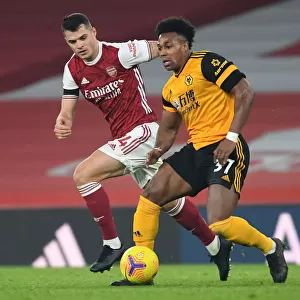 Xhaka's Defiant Performance: Shutting Down Traore in Empty Emirates (Arsenal vs. Wolverhampton Wanderers, Premier League 2020-21)