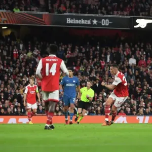 Xhaka's Stunner: Arsenal Secures Europa League Victory over PSV Eindhoven Xhaka's Stunner: Arsenal Secures Europa League Victory over PSV Eindhoven