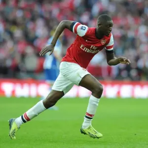 Yaya Sanogo in Action: Arsenal's FA Cup Semi-Final Battle against Wigan Athletic, 2014 Yaya Sanogo in Action: Arsenal's FA Cup Semi-Final Battle against Wigan Athletic, 2014