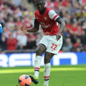 Yaya Sanogo in Action: Arsenal's FA Cup Semi-Final Battle against Wigan Athletic, 2014 Yaya Sanogo in Action: Arsenal's FA Cup Semi-Final Battle against Wigan Athletic, 2014