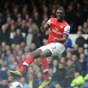 Yaya Sanogo: In Action Against Everton, Premier League 2013/14