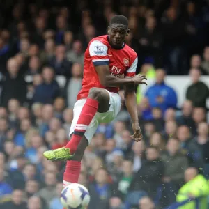 Yaya Sanogo in Action: Everton vs Arsenal, Premier League 2013/14