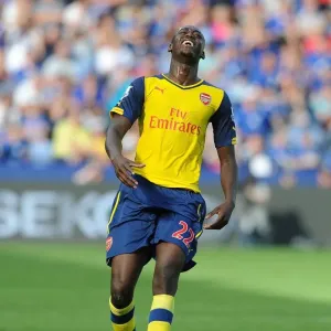 Yaya Sanogo in Action: Leicester City vs Arsenal, Premier League 2014-15