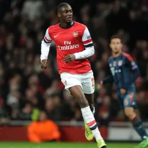 Yaya Sanogo (Arsenal). Arsenal 0: 2 Bayern Munich. UEFA Champions League. Round of 16, 1st Leg Yaya Sanogo (Arsenal). Arsenal 0: 2 Bayern Munich. UEFA Champions League. Round of 16, 1st Leg
