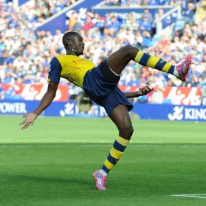 Yaya Sanogo (Arsenal). Leicester City 1: 1 Arsenal. Barclays Premier League. The King Power Stadium