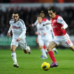 Yossi Benayoun (Arsenal) Leon Britton (Swansea). Swansea City 3: 2 Arsenal