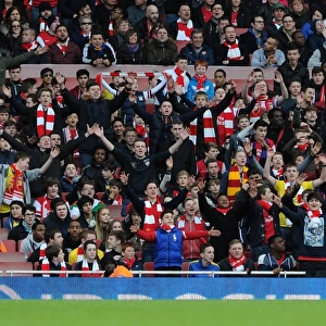 Young Guns Enclosure. Arsenal 4: 1 Sunderland. Barclays Premier League. Emirates Stadium, 22 / 2 / 14