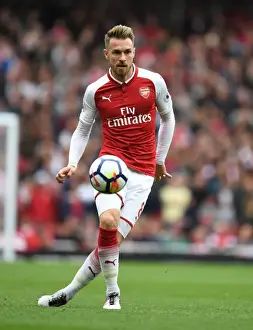 Aaron Ramsey: In Action for Arsenal Against Brighton & Hove Albion, Premier League 2017-18