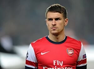 Images Dated 24th October 2012: Aaron Ramsey in Action: Arsenal FC vs. FC Schalke 04, UEFA Champions League, 2012