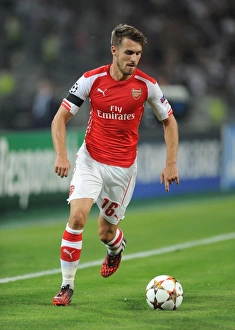 Besiktas V Arsenal 2014-15 Prints: Aaron Ramsey in Action: Arsenal vs. Besiktas, UEFA Champions League Qualifiers 2014