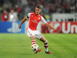 Besiktas V Arsenal 2014-15 Prints: Aaron Ramsey in Action: Arsenal vs. Besiktas, UEFA Champions League Qualifiers 2014