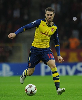 Galatasaray V Arsenal 2014/15 Prints: Aaron Ramsey in Action: Arsenal vs. Galatasaray, UEFA Champions League, Istanbul, 2014