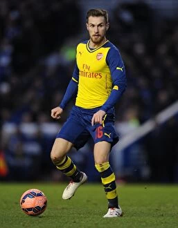 Images Dated 25th January 2015: Aaron Ramsey in Action: Arsenal vs. Brighton & Hove Albion, FA Cup 2014/15