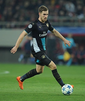 Olympiacos V Arsenal 2015-16 Prints: Aaron Ramsey in Action: Arsenal vs. Olympiacos, UEFA Champions League (December 2015)