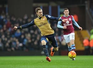 Aston Villa v Arsenal 2015-16 Collection: Aaron Ramsey in Action: Arsenal vs. Aston Villa, Premier League 2015-16