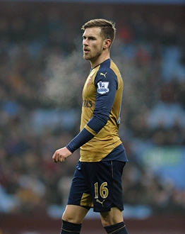 Aston Villa V Arsenal 2015-16 Prints: Aaron Ramsey in Action: Arsenal vs. Aston Villa, Premier League 2015-16