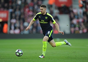 Southampton V Arsenal 2016-17 Prints: Aaron Ramsey in Action: Arsenal vs. Southampton, Premier League 2016-17