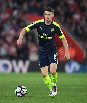 Southampton V Arsenal 2016-17 Prints: Aaron Ramsey in Action: Arsenal vs. Southampton, Premier League 2016-17