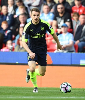 Stoke City V Arsenal 2016-17 Prints: Aaron Ramsey in Action: Arsenal vs. Stoke City, Premier League 2016-17