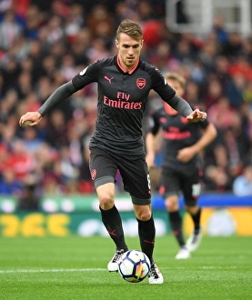Aaron Ramsey in Action: Arsenal vs. Stoke City, Premier League 2017-18