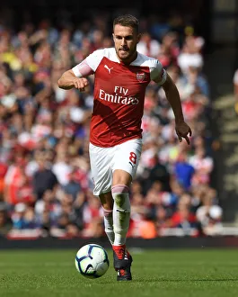 Arsenal V West Ham United 2018-19 Prints: Aaron Ramsey in Action: Arsenal vs. West Ham United, Premier League 2018-19