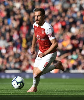 Arsenal v Everton 2018-19 Collection: Aaron Ramsey in Action: Arsenal vs. Everton (2018-19)