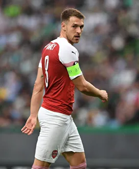 Sporting Lisbon V Arsenal 2018-19 Prints: Aaron Ramsey in Action: Arsenal vs. Sporting Lisbon, Europa League 2018-19