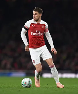 Arsenal V Blackpool Carabao Cup 2018-19 Prints: Aaron Ramsey in Action: Arsenal vs. Blackpool, Carabao Cup 2018-19