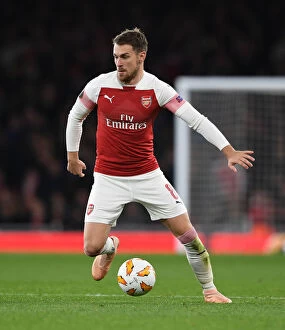 Images Dated 8th November 2018: Aaron Ramsey in Action: Arsenal vs. Sporting CP, UEFA Europa League