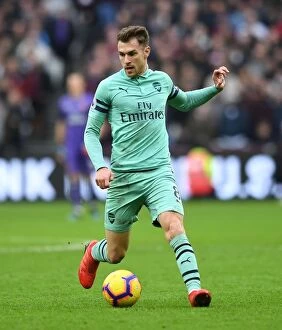 West Ham United v Arsenal 2018-19 Collection: Aaron Ramsey in Action: Arsenal vs. West Ham United, Premier League 2018-19