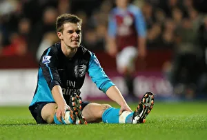 Aston Villa V Arsenal 2011-12 Prints: Aaron Ramsey in Action: Arsenal vs. Aston Villa, Premier League 2011-12