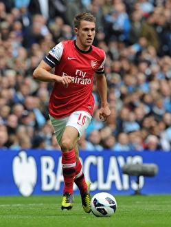 Manchester City V Arsenal 2012:13 Prints: Aaron Ramsey in Action: Arsenal vs. Manchester City, Premier League 2012-13