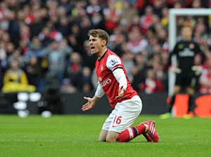 Manchester City V Arsenal 2013-14 Prints: Aaron Ramsey in Action: Arsenal vs. Manchester City, Premier League 2013-14